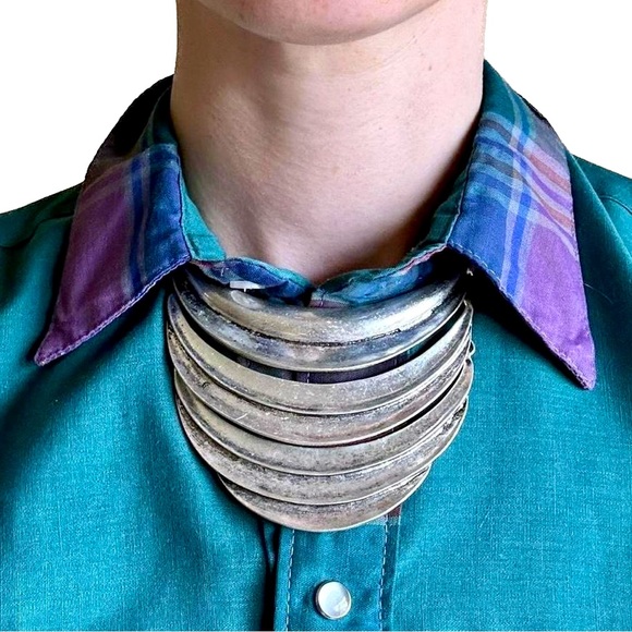 Silver Collar Boho Necklace - Picture 5 of 5